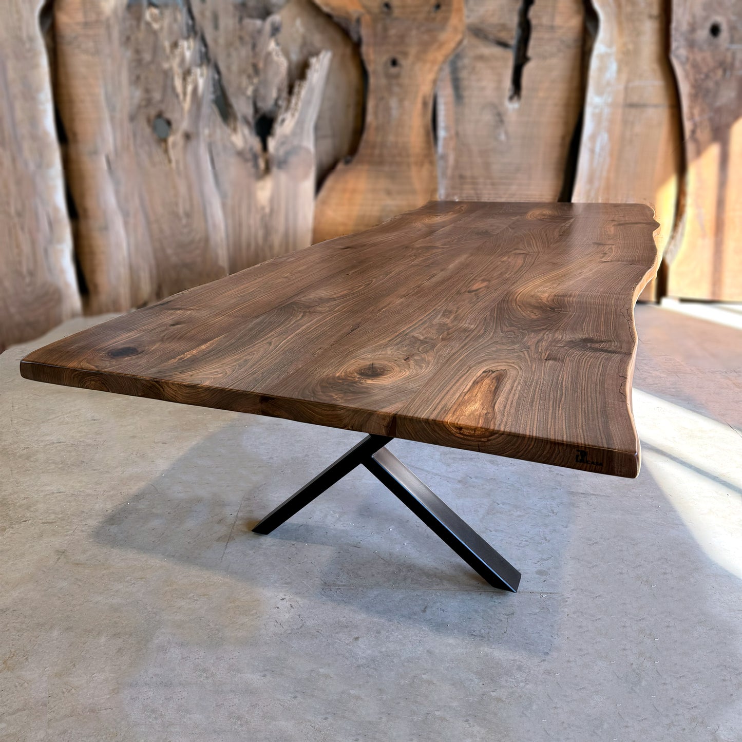 Book Matched Live Edge Conference Table