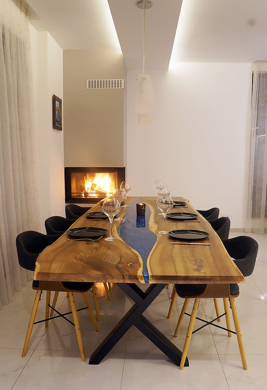 Live Edge Epoxy River Tisch