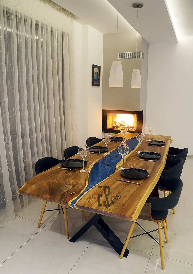 Live Edge Epoxy River Tisch