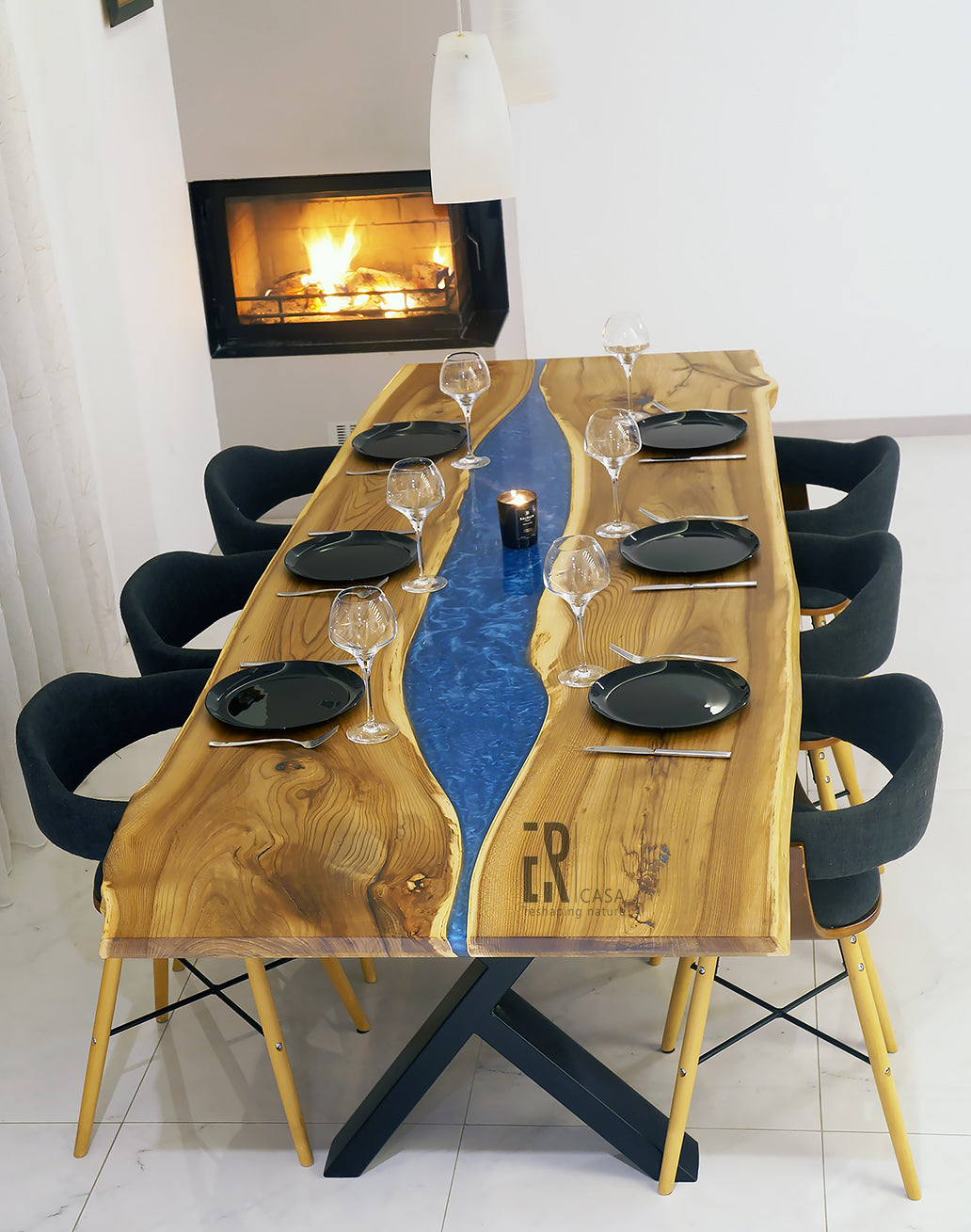 Live Edge Epoxy River Tisch
