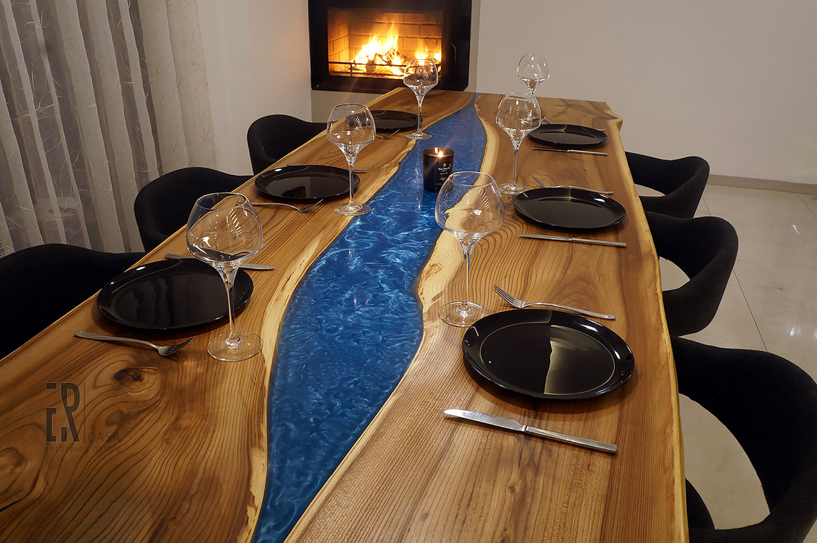 Live Edge Epoxy River Tisch