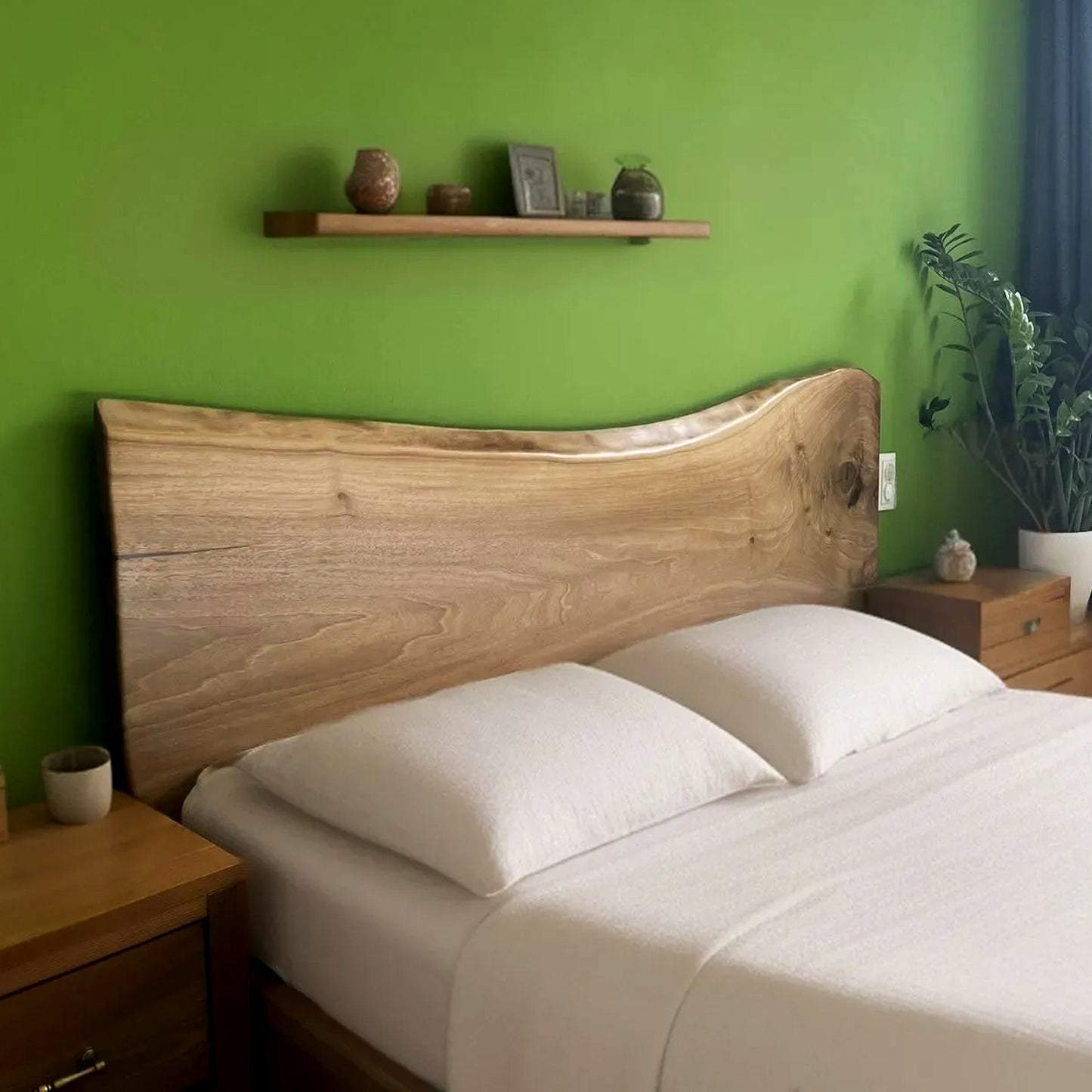 Kopfteil aus Live Edge-Holz