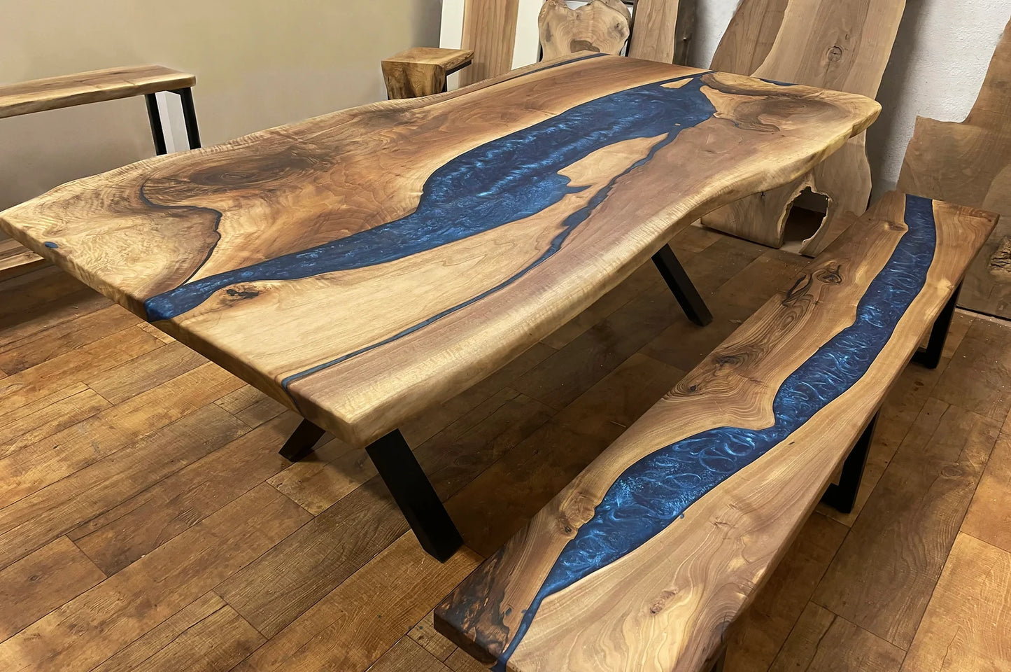 Walnut Live Edge Blue River Dining Table