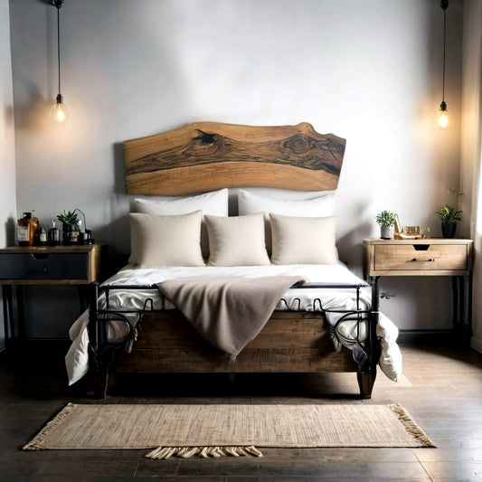 Rustic King Size Bed Headboard