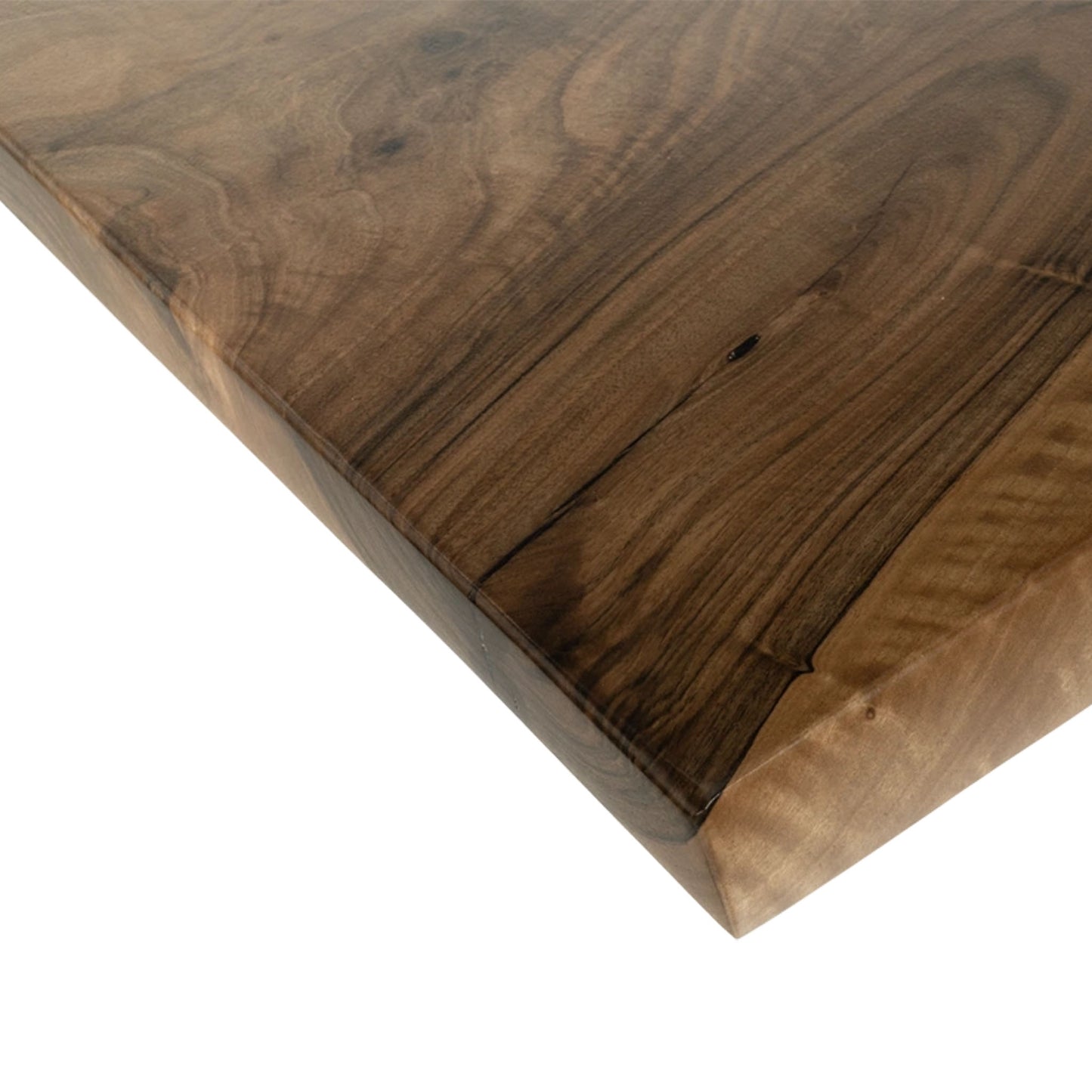 Table de conférence ovale en bois et résine époxy transparente