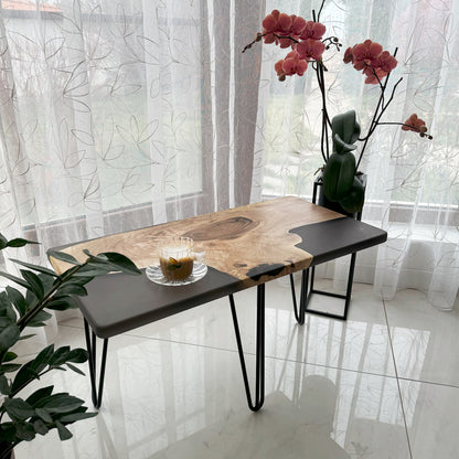 Sheer Black Epoxy Coffee Table