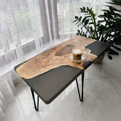 Sheer Black Epoxy Coffee Table