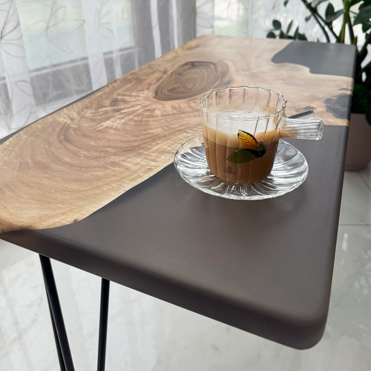 Sheer Black Epoxy Coffee Table