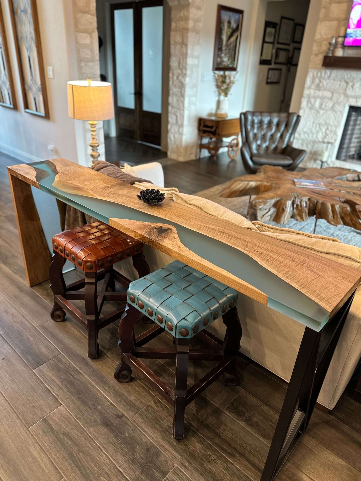 Table console cascade moderne