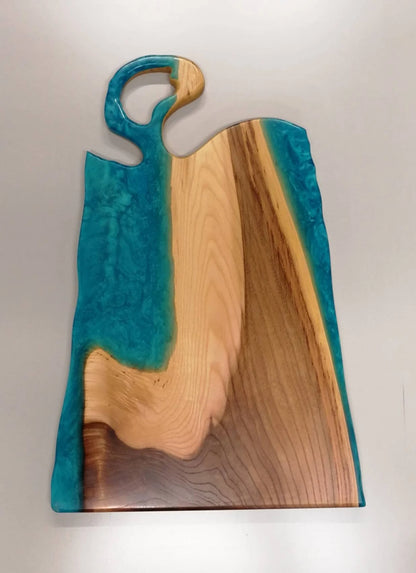 Elm & Blue Epoxy River Charcuterie Board