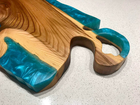 Elm & Blue Epoxy River Charcuterie Board