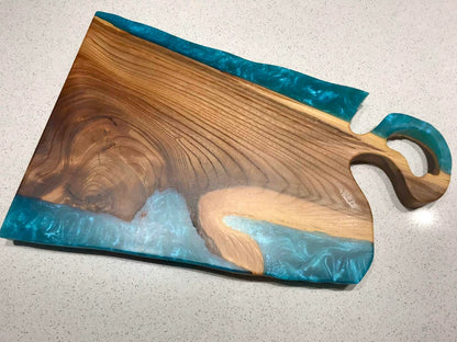 Elm & Blue Epoxy River Charcuterie Board