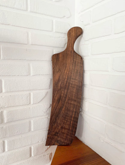 Dark Long Walnut Wood Serving Plate