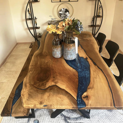 Walnut Live Edge Blue River Dining Table
