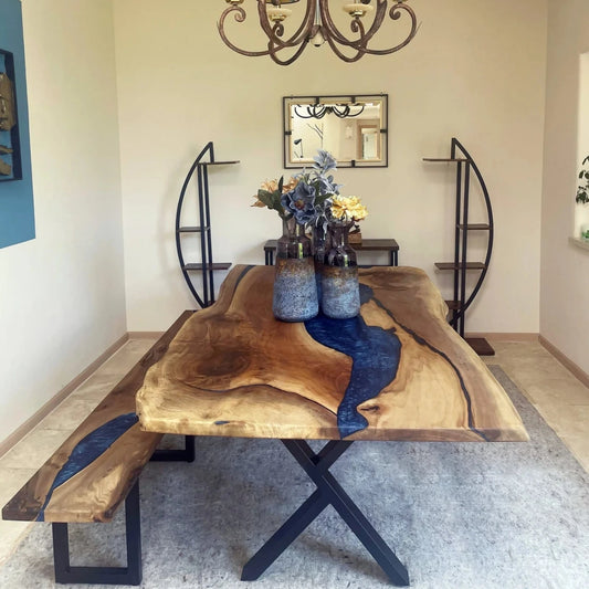 Walnut Live Edge Blue River Dining Table