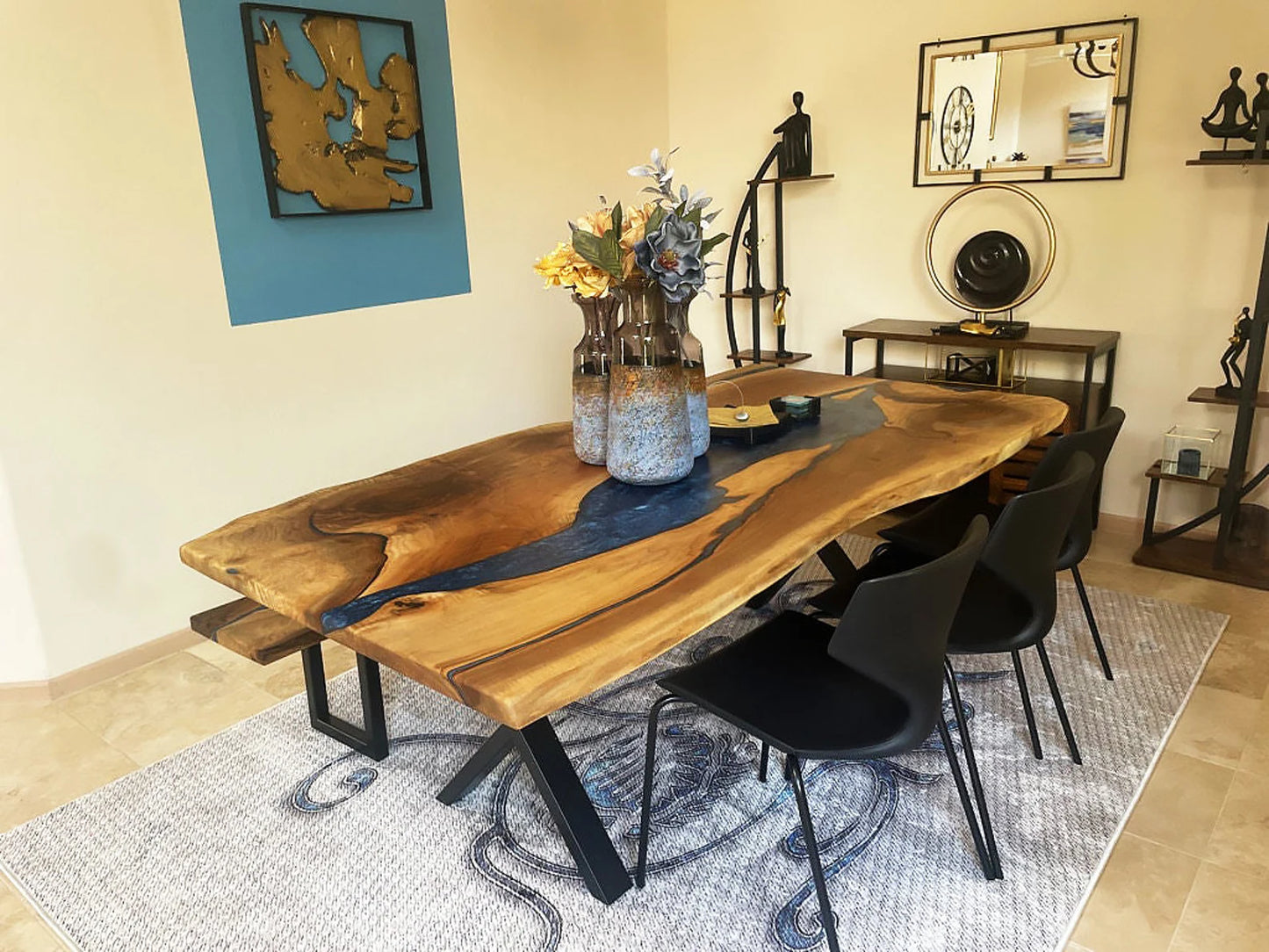 Walnut Live Edge Blue River Dining Table