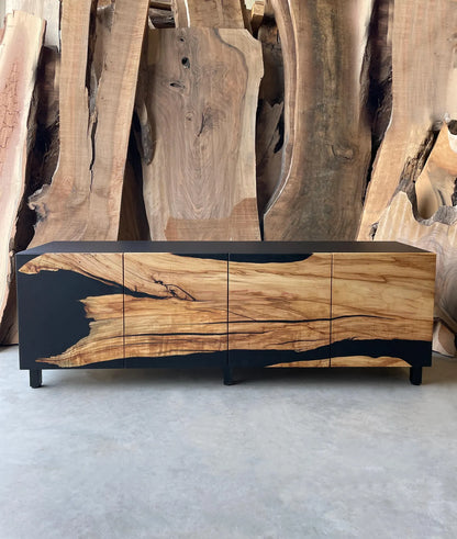 Chestnut & Matte Black Epoxy Console