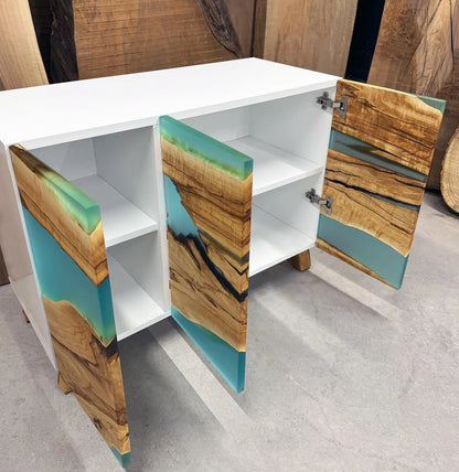 Chestnut & Teal Epoxy Sideboard