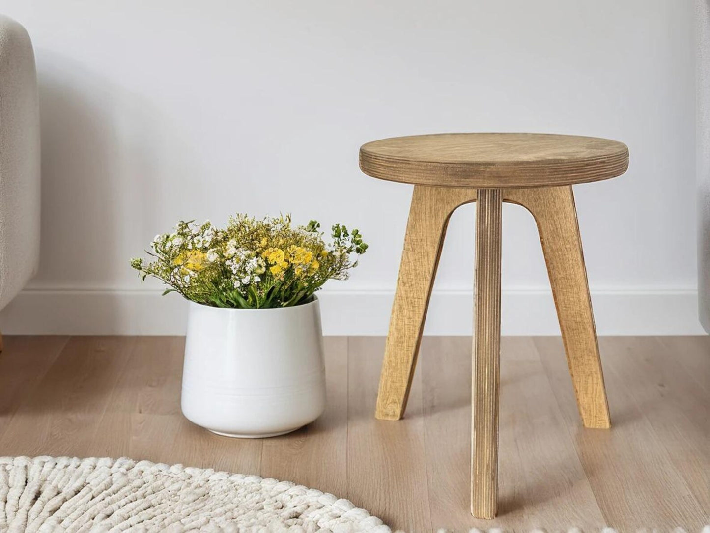 Table d'appoint en résine époxy verte