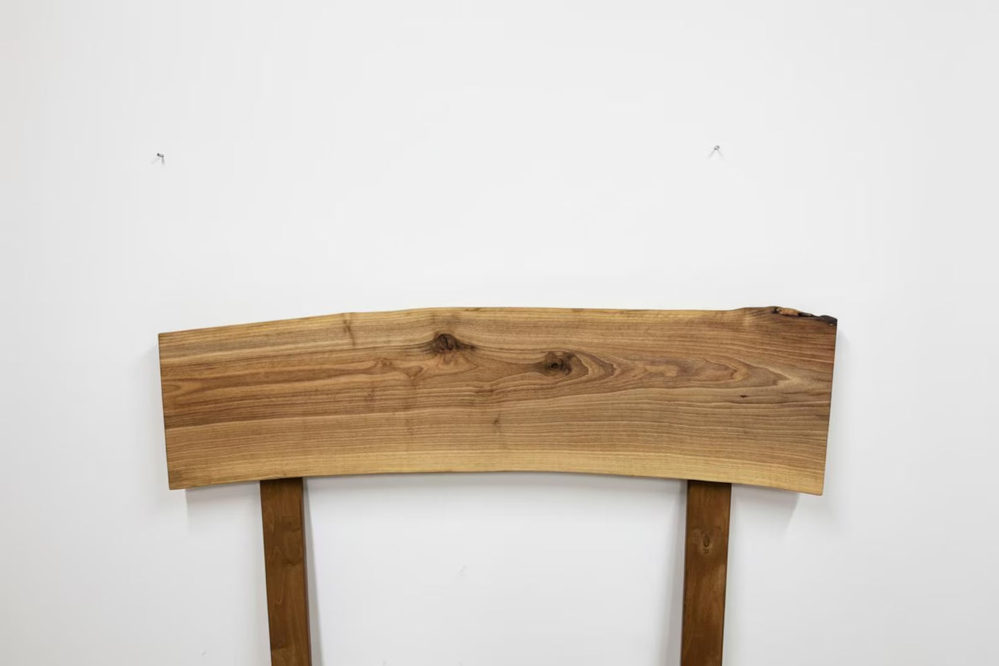 60" Walnut Live‑Edge Headboard