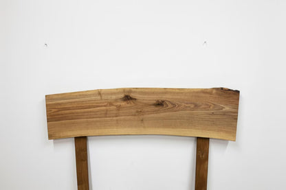 60" Walnut Live‑Edge Headboard
