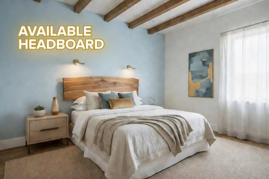 60" Walnut Live‑Edge Headboard