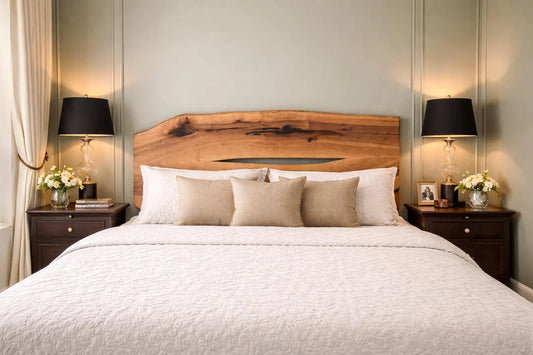 Rustikales Kopfteil für Kingsize-Bett