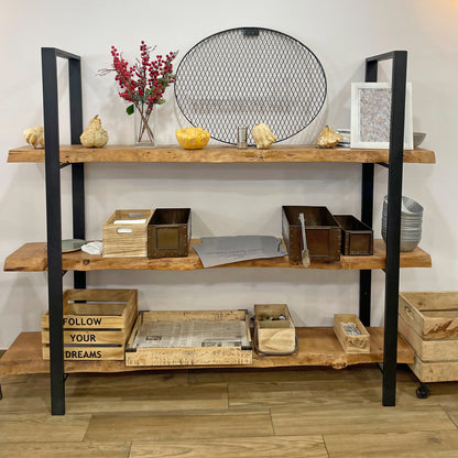 Libreria autoportante rustica Live Edge