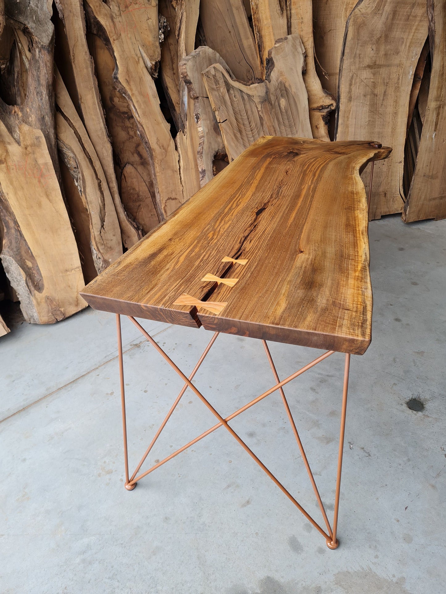 Solid Wood Raw Edge Slab Desk